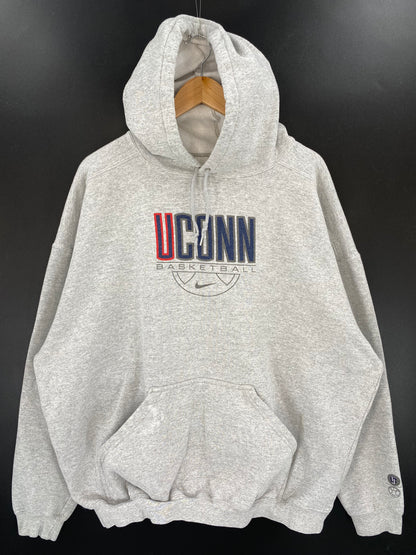 90's NIKE BASKETBALL UCONN Size XXXLT Vintage Hoodie Sweat-Shirts / K3002