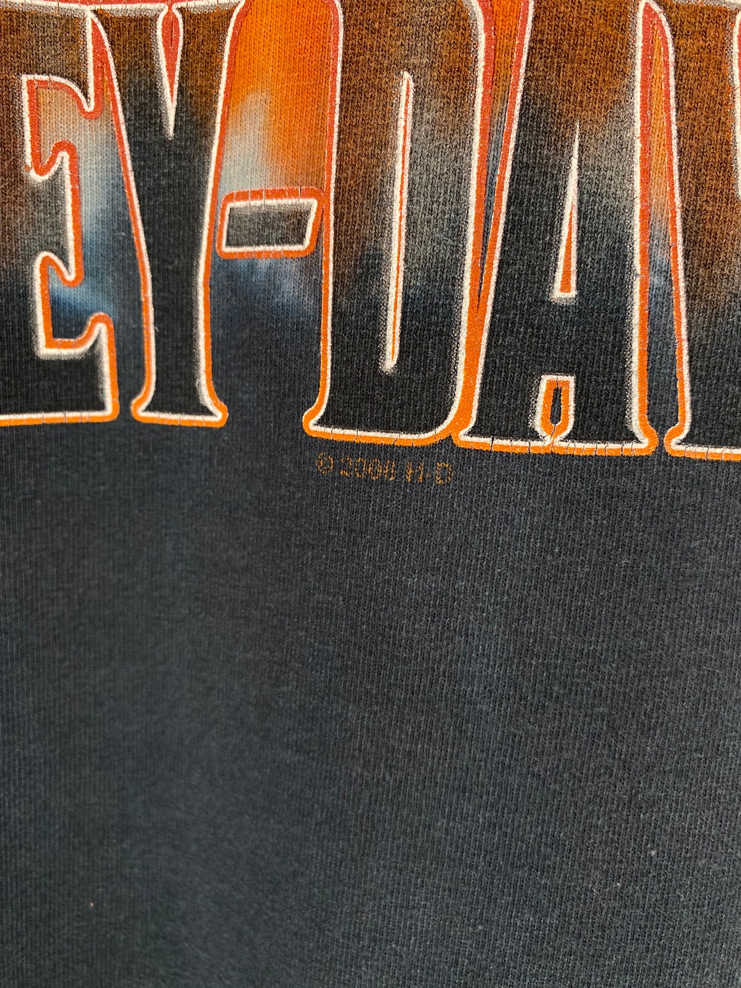 2008 Harley Davidson Tie-dye Made in USA Size XL Vintage Long Sleeve T-Shirt / K57