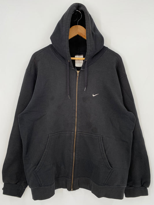 90's NIKE MINI SWOOSH Size L Vintage Zip-up Hoodie Sweat-Shirt / K3761