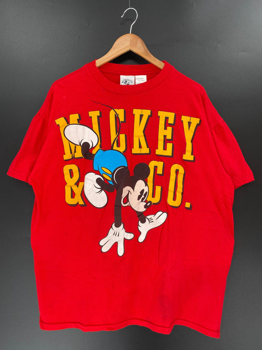 90’s DISNEY MICKEY (One Size Approx. Size XL) Vintage T- Shirts / A790