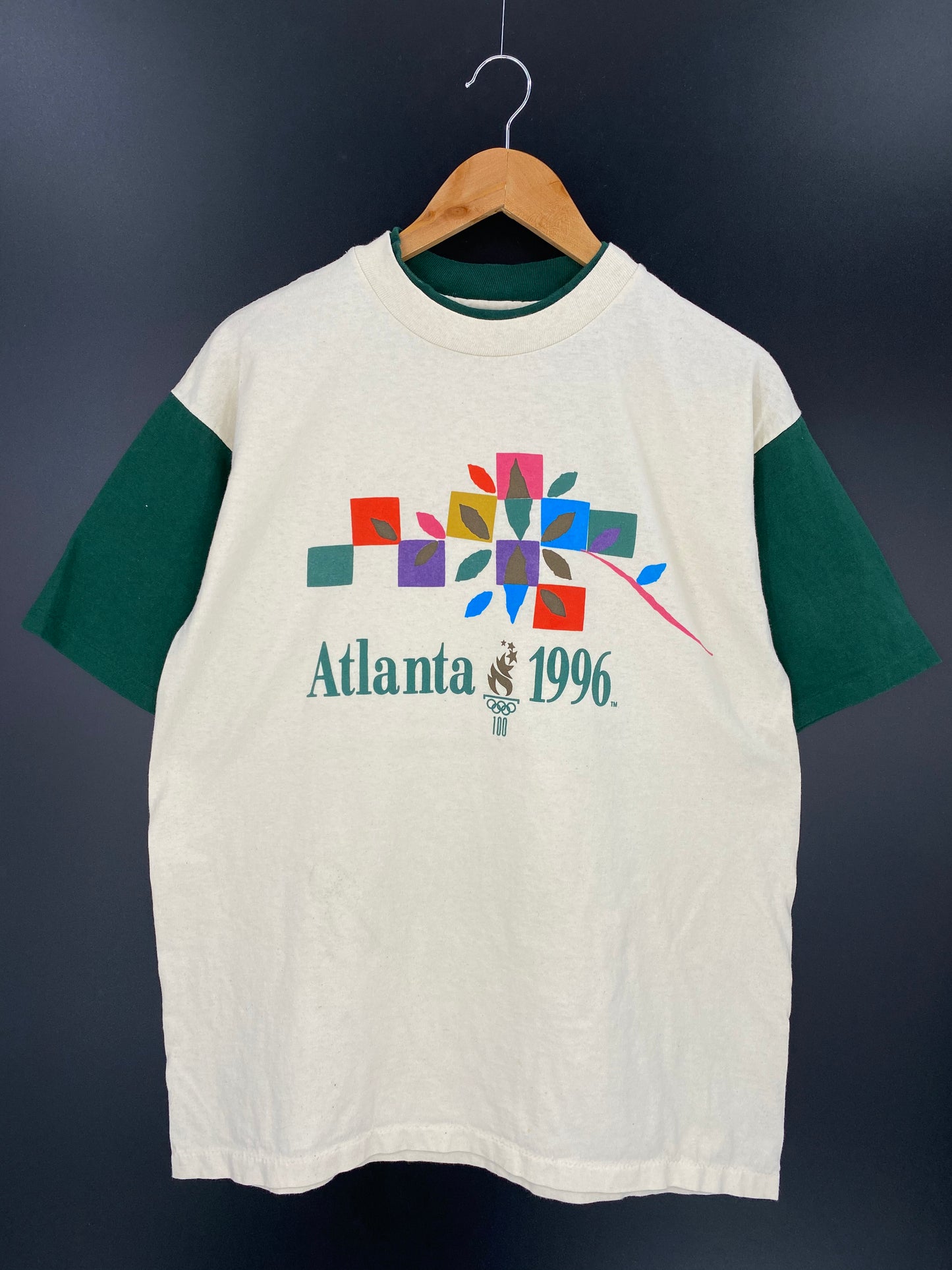 1996 Atlanta Olympic Made in USA Size L Vintage T-shirt / 8732