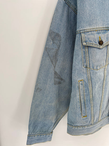 90's SNOOPY Size XL Vintage Denim Jacket  / K6740