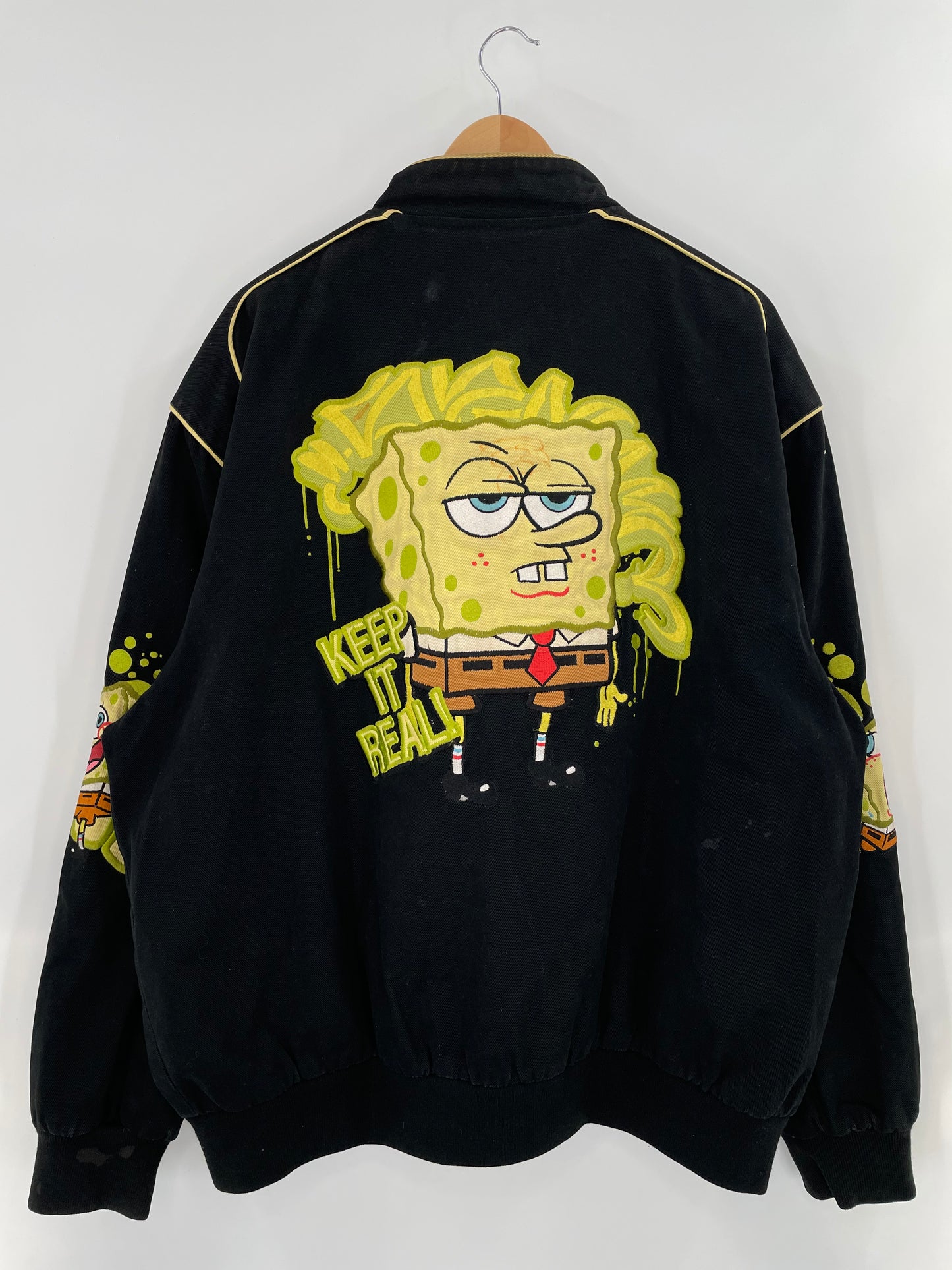 Vintage SPONGEBOB  SQUAREPANTS Size XL Racing Jacket / k2370