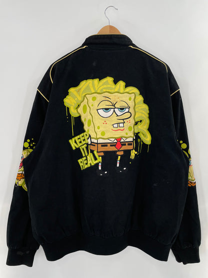 Vintage SPONGEBOB  SQUAREPANTS Size XL Racing Jacket / k2370