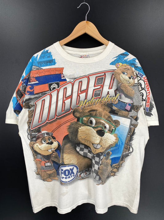 00' NASCAR DIGGER Size XL Vintage Racing T-shirt / k1795
