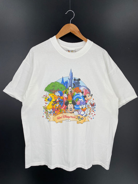 2000 WALT DISNEY WORLD Size L Vintage T-Shirts / K146