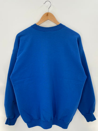 90's DISNEY TOMORROWLAND Made in USA Size No Tag (Approx.XL) Vintage Sweat-shirt / K2917