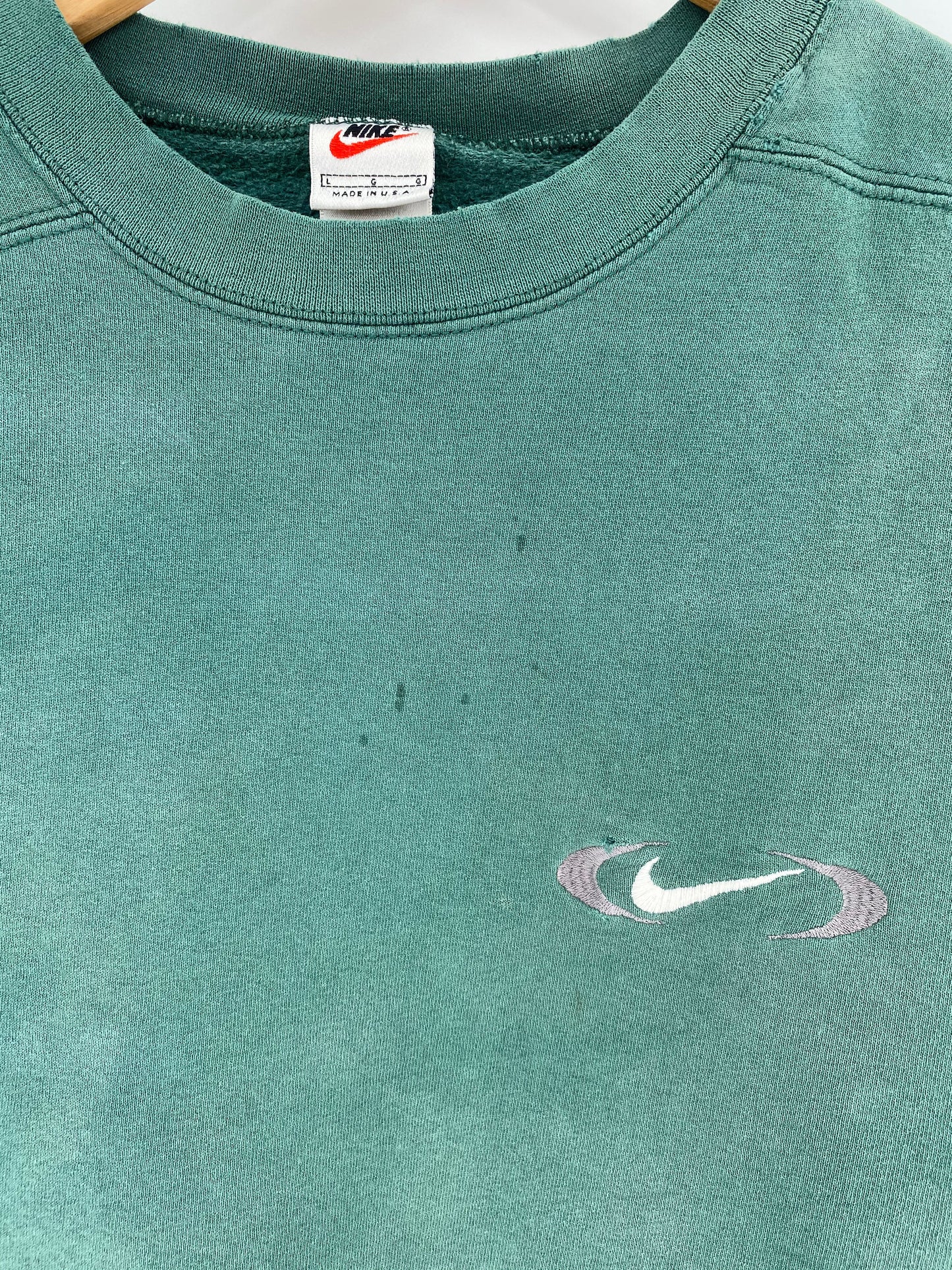 90’s NIKE MINI SWOOSH Made in USA Size L Vintage Sweat-shirt / A9085