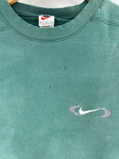 90’s NIKE MINI SWOOSH Made in USA Size L Vintage Sweat-shirt / A9085