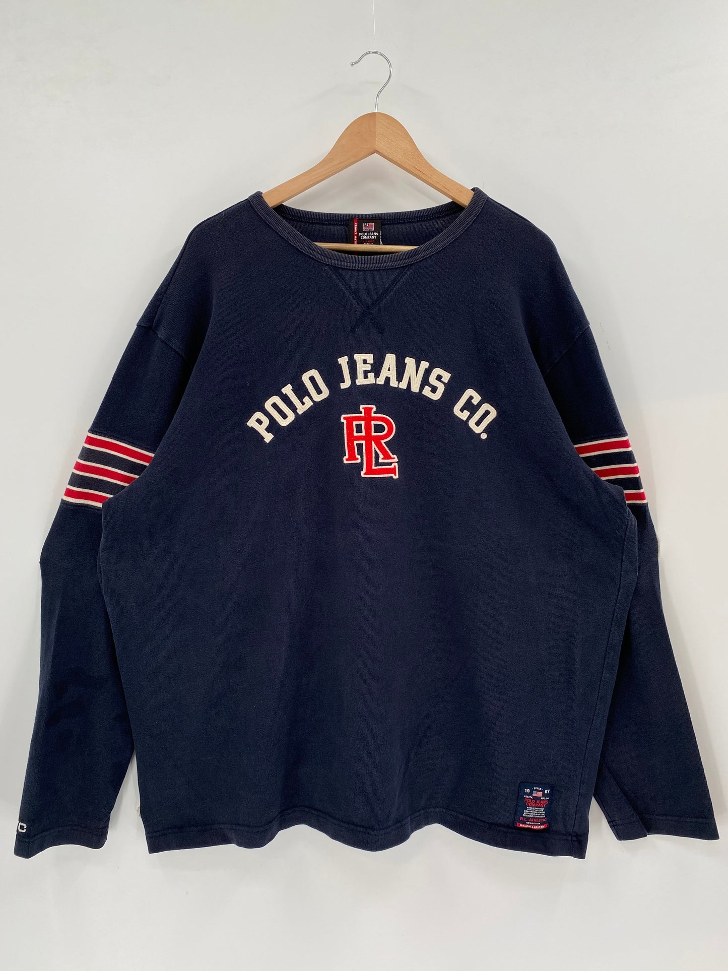 .Vintage POLO JEANS RALPH LAUREN Made in USA Size XL Vintage Sweat-Shirt / A5066