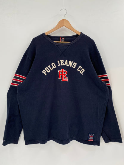 .Vintage POLO JEANS RALPH LAUREN Made in USA Size XL Vintage Sweat-Shirt / A5066