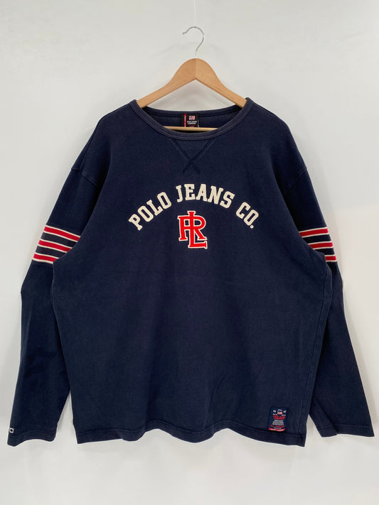 .Vintage POLO JEANS RALPH LAUREN Made in USA Size XL Vintage Sweat-Shirt / A5066