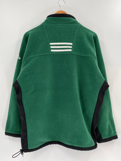 90's ADIDAS Size S Vintage Half-zip Fleece-Shirts / k1392