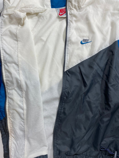 .90’s NIKE Silver Tag Size L Vintage Zip-up Nylon Jacket / A8535