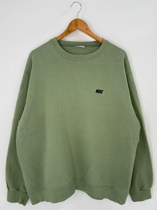 90’s NIKE MINI LOGO Size No Tag (Approx.XL) Sweat-Shirt / K3950