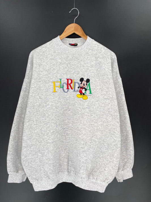 90’s DISNEY FLORIDA MICKEY Size No Tag (Approx. XXL) Vintage Sweat-shirt / A9577