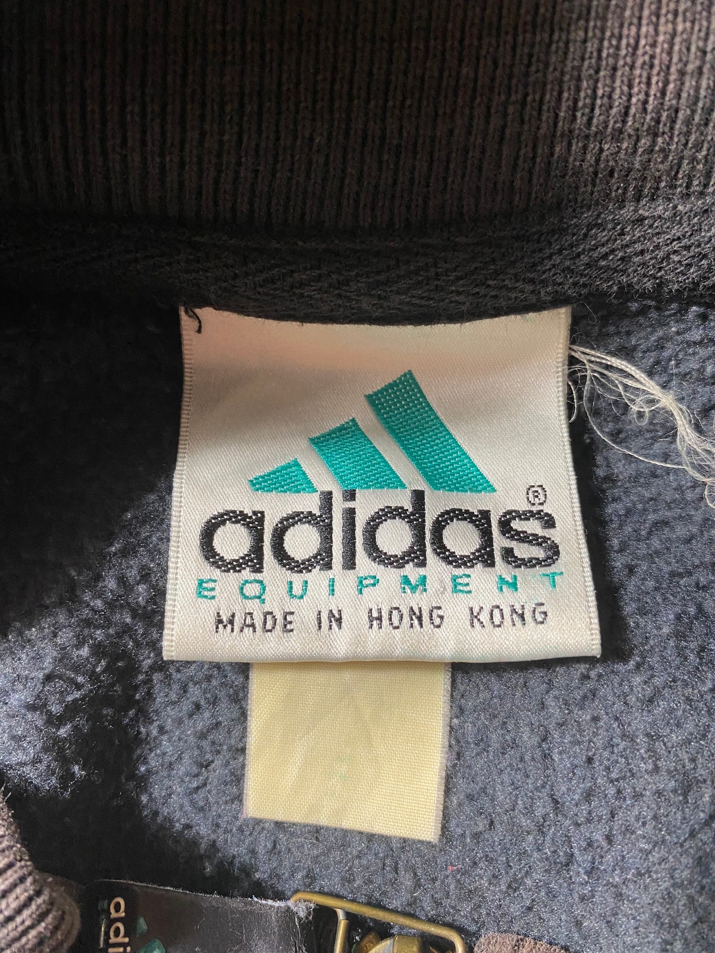 90’s ADIDAS Equipment Size No tag (Approx.XL) Vintage Half-zip Sweat-shirt  / K4125