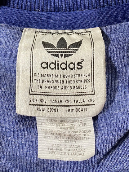 90's ADIDAS Size XXL Vintage Half Snap Jersey  / 7462