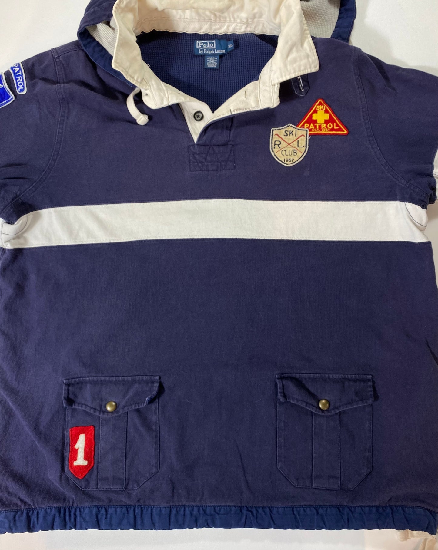 POLO Ski Patrol RALPH LAUREN Size XXL Vintage Hoodie Sweat-shirt / 7090