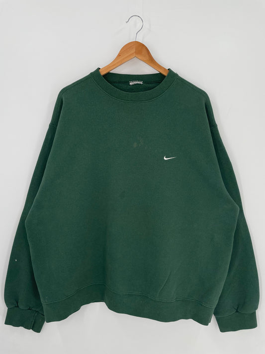 90’s NIKE MINI SWOOSH Size Approx.XXL Vintage Sweat-shirt / K79