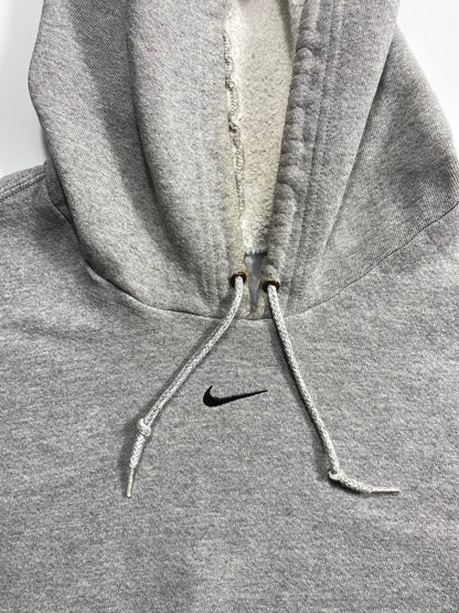 90’s NIKE Center Swoosh Size XXL Damaged Vintage Hoodie Sweat-shirt / 7053