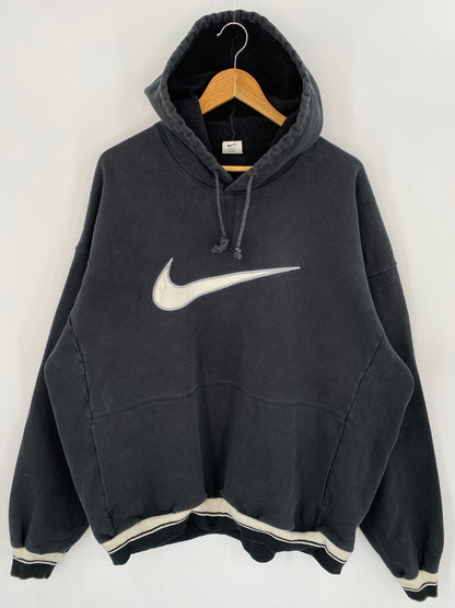 90’s NIKE Center Logo Size Approx. XXL Vintage Hoodie Sweat-shirt / 7632