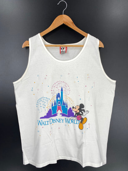 .90’s WALT DISNEY WORLD MICKEY Made in USA Size XL Vintage Tank-Top / E4191T