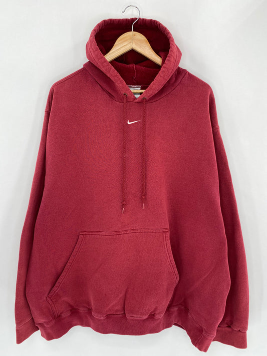 90’s NIKE Center Swoosh Size XXL Vintage Hoodie Sweat-Shirt / 5500