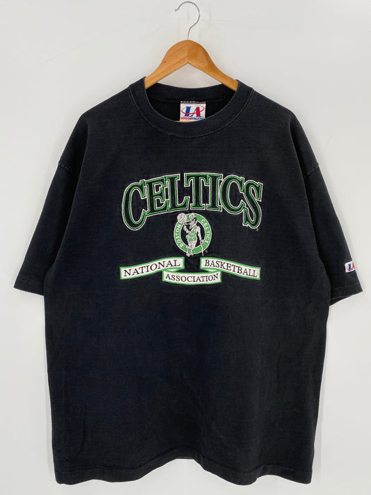 90’s BOSTON CELTICS Made in USA Size XL Vintage NFL T-Shirt / K9688