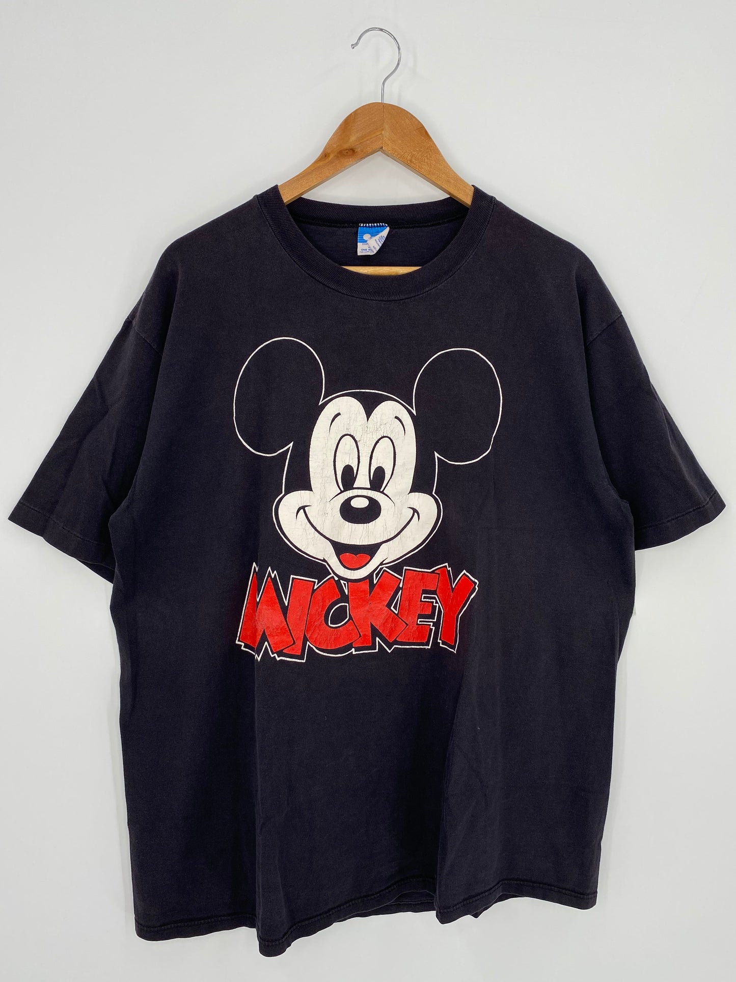 80’s DISNEY MICKEY Made in USA Size Approx.XL Vintage T-Shirt / E1676T
