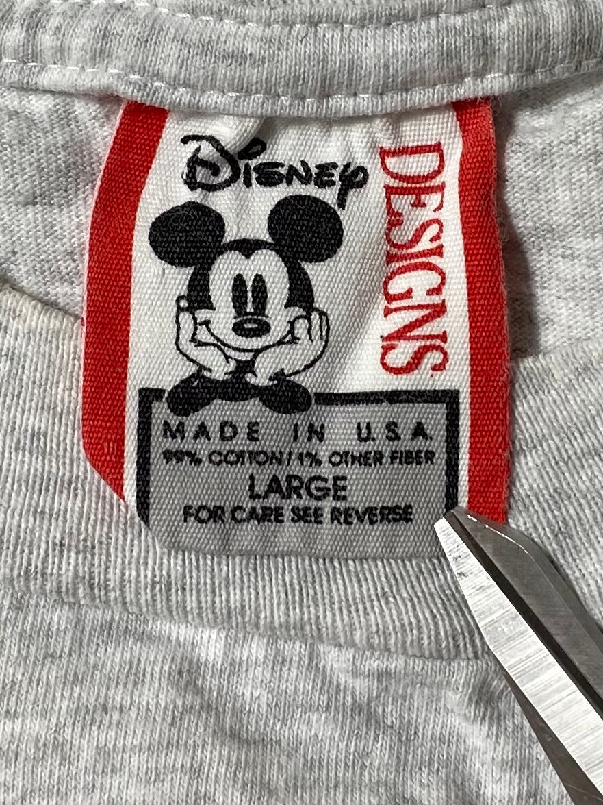.90's DISNEY MICKEY Made in USA Size L Vintage T-shirt / E6775T