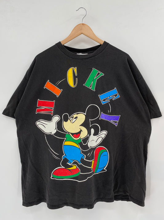 90’s DISNEY MICKEY Made in USA Size One size (Approx.XXL) T-Shirt / K1904