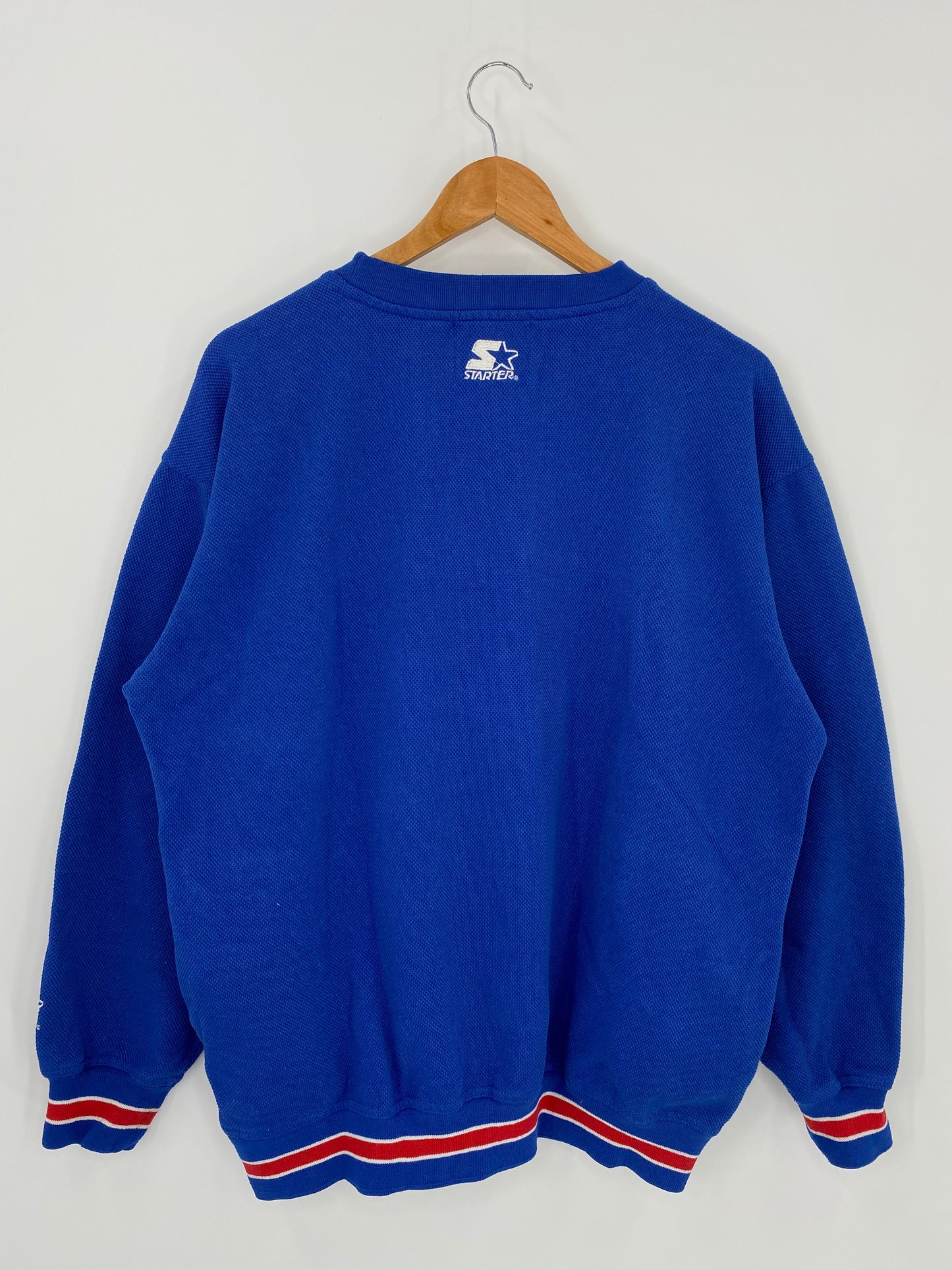 90's Starter Rangers Size XL Vintage NFL Sweat-Shirt / K1235