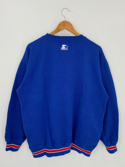 90's Starter Rangers Size XL Vintage NFL Sweat-Shirt / K1235