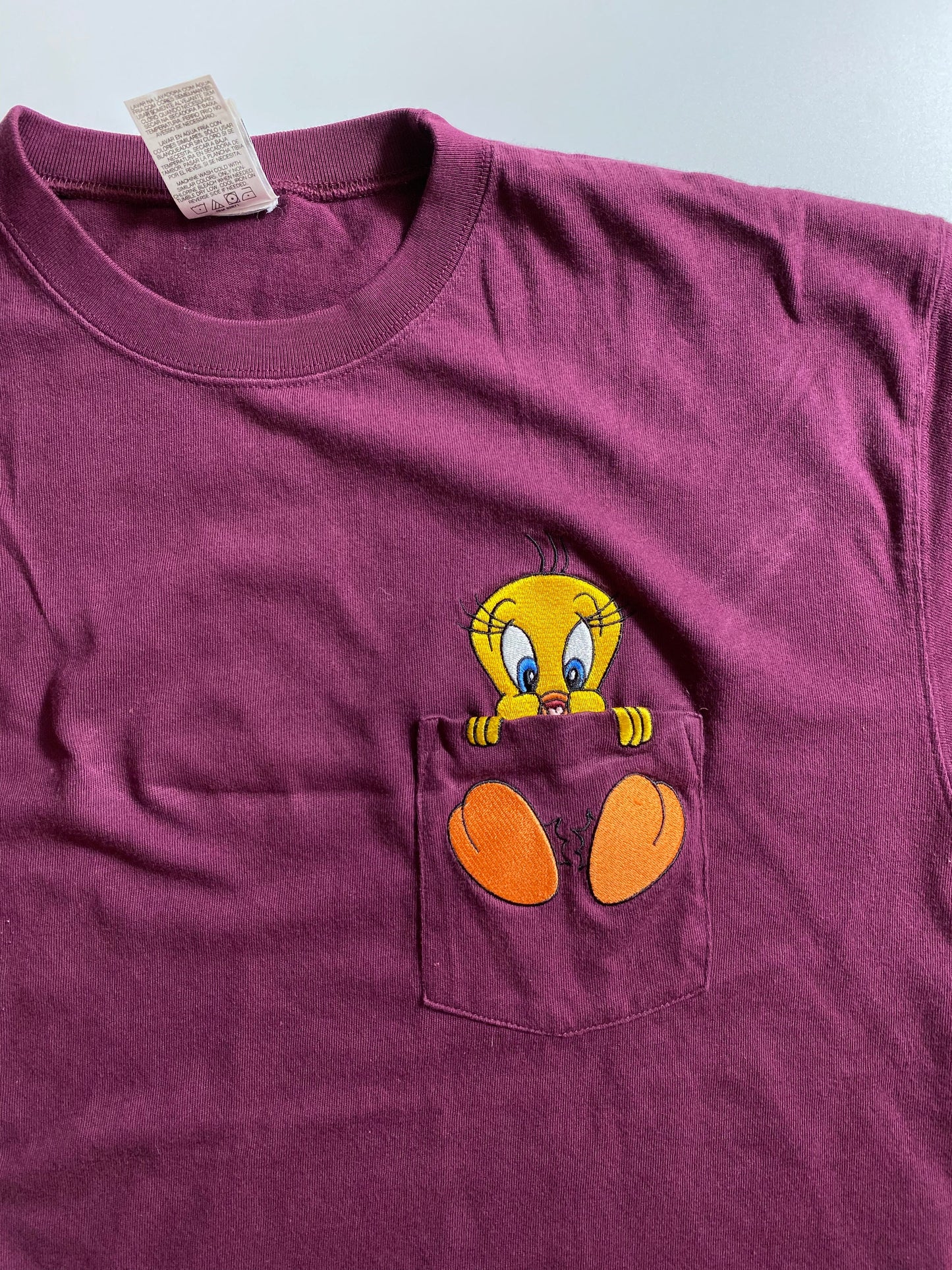 1999 LOONEY TUNES TWEETY Size M Vintage T-Shirt / K9300