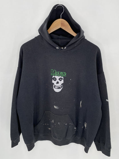 90's MISFITS Size XL Vintage Music Hoodie Sweat-shirt / K5818