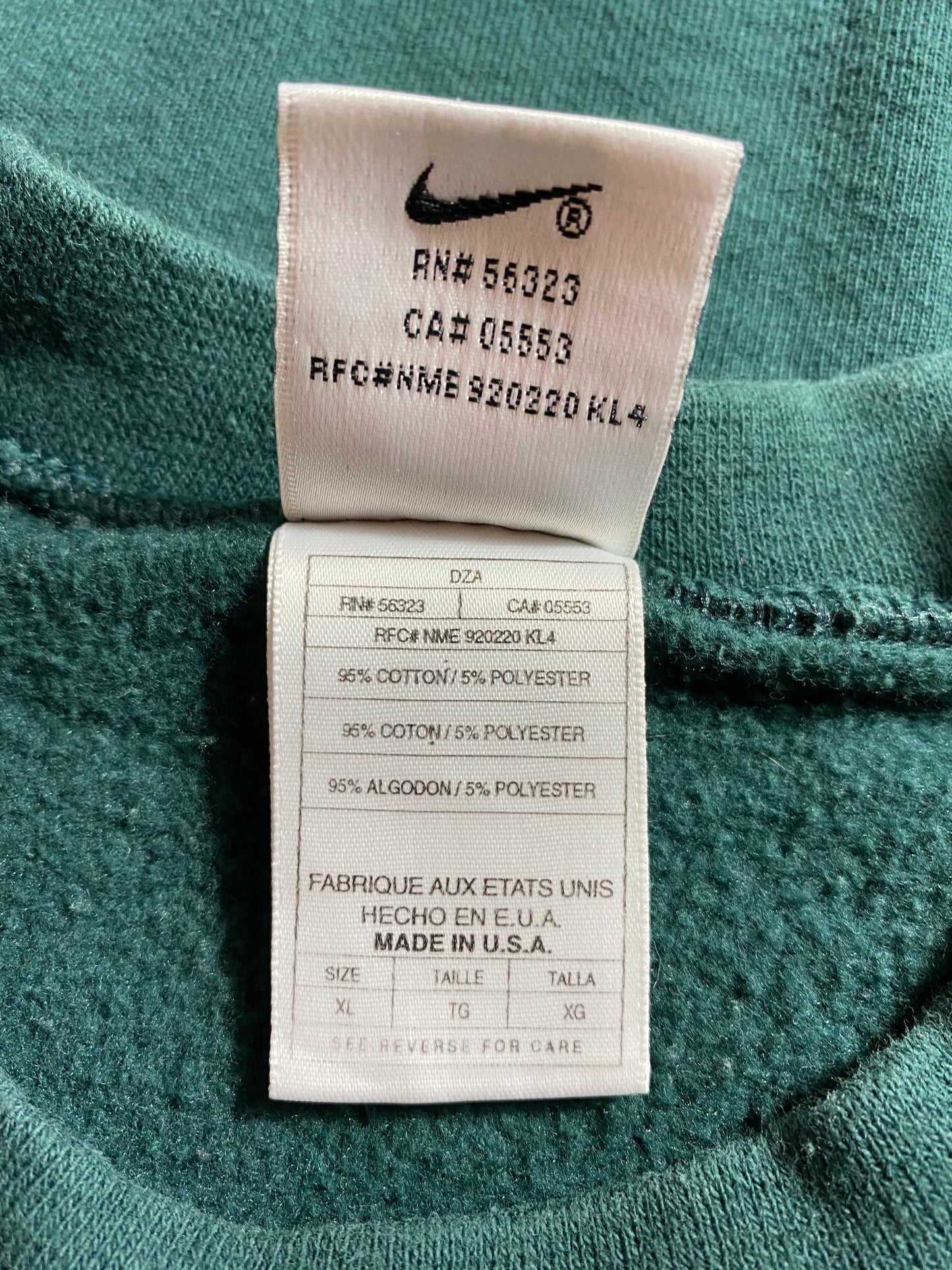 90's NIKE MINI SWOOSH Made in USA Size XL Vintage Sweat-Shirt / K3153