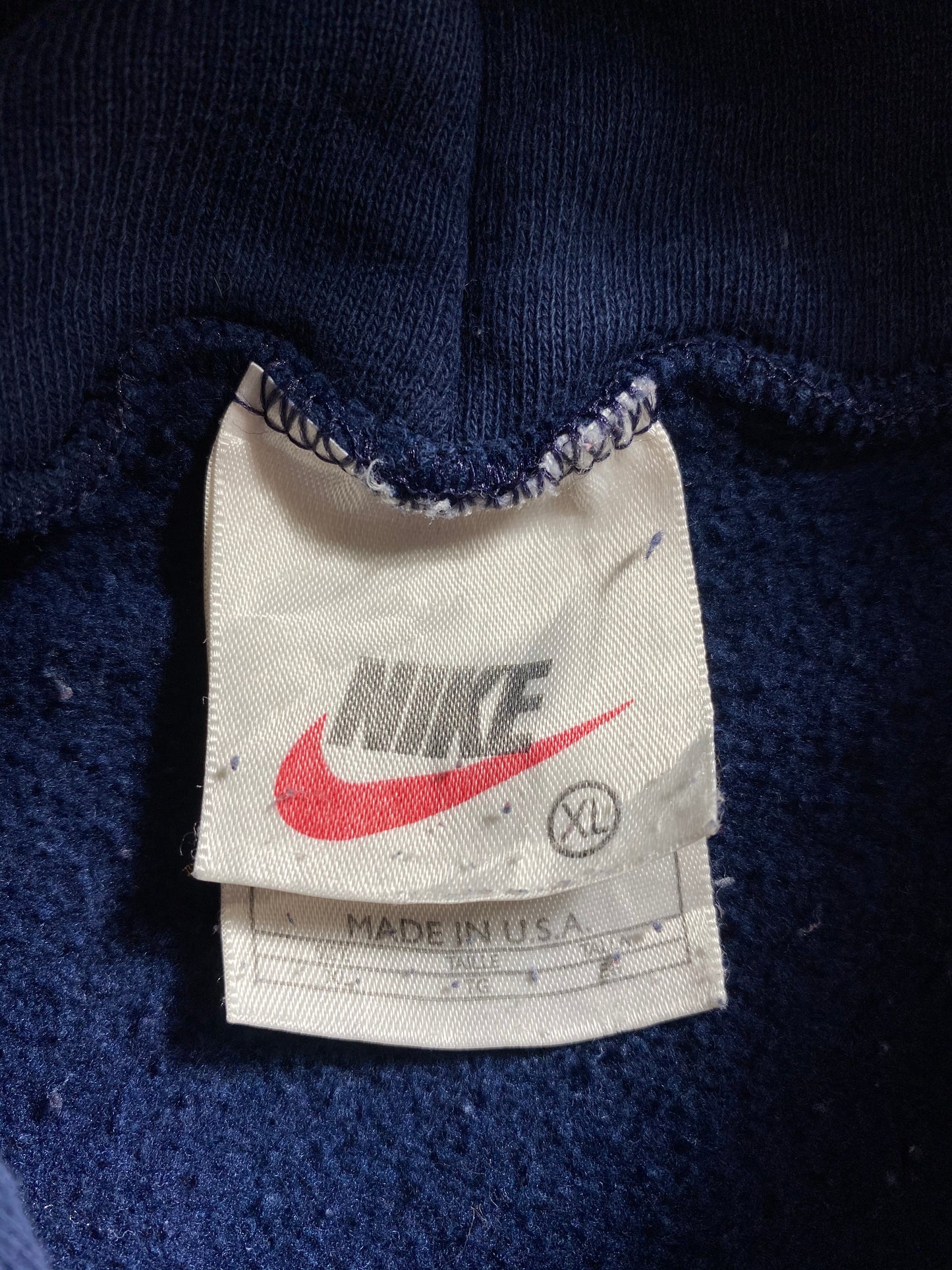 90’s NIKE Center Swoosh Made in USA Size XL Vintage Hoodie Sweat-shirt / 6904