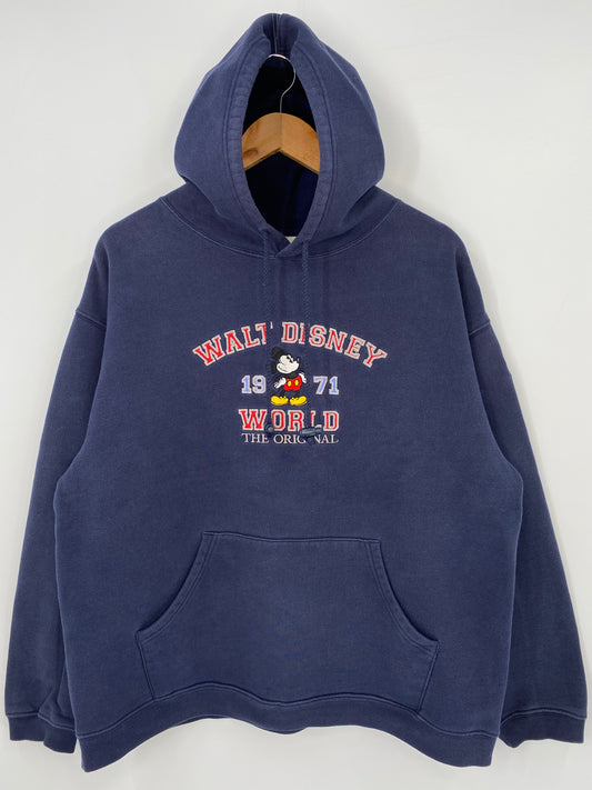 90's DISNEY MICKEY Size L Vintage Hoodie Sweat-shirt / K3790