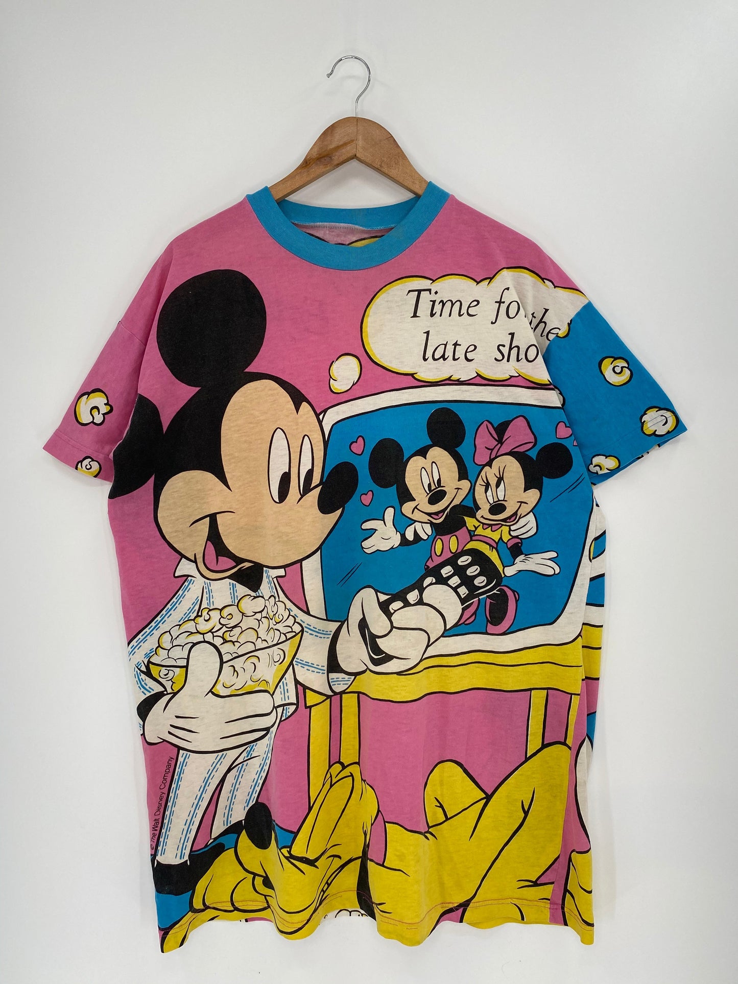 90’s  DISNEY MICKEY AND MINNIE Size No Tag (Approx. XXL) Vintage T-Shirt / K6875