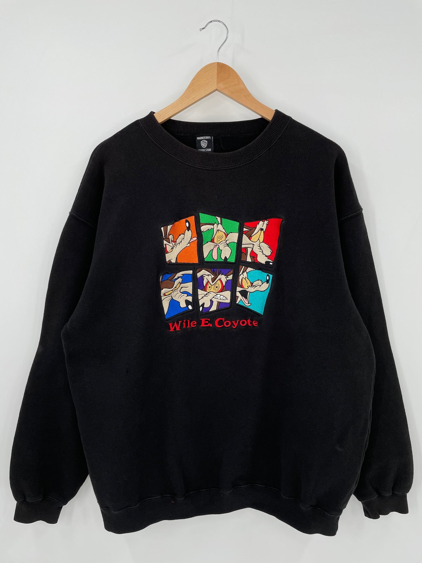 1996 LOONEY TUNES WILE E. COYOTE Size L Vintage Sweat-shirt / A5407