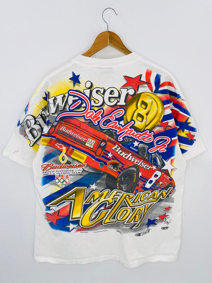 2000 NASCAR BUDWEISER Size L Vintage Racing T-shirts / 7170