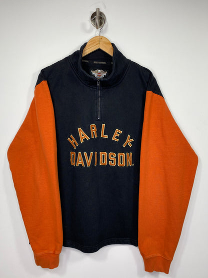 Vintage Harley Davidson Half-Zip Sweat-Shirt / 5151