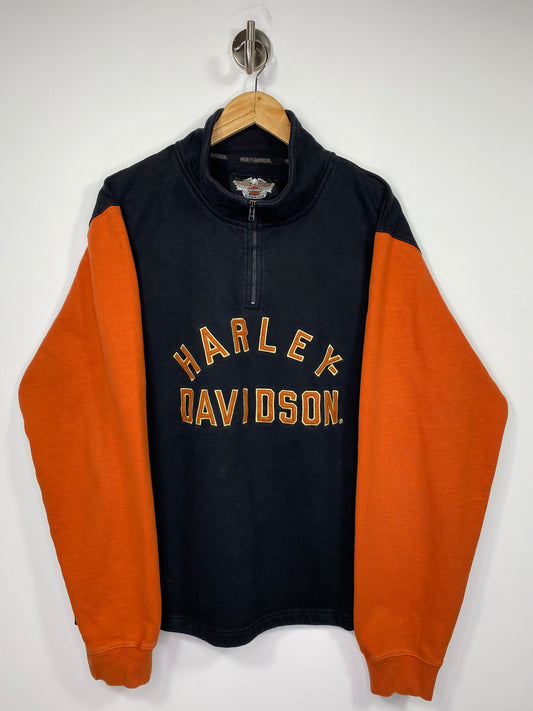 Vintage Harley Davidson Half-Zip Sweat-Shirt / 5151