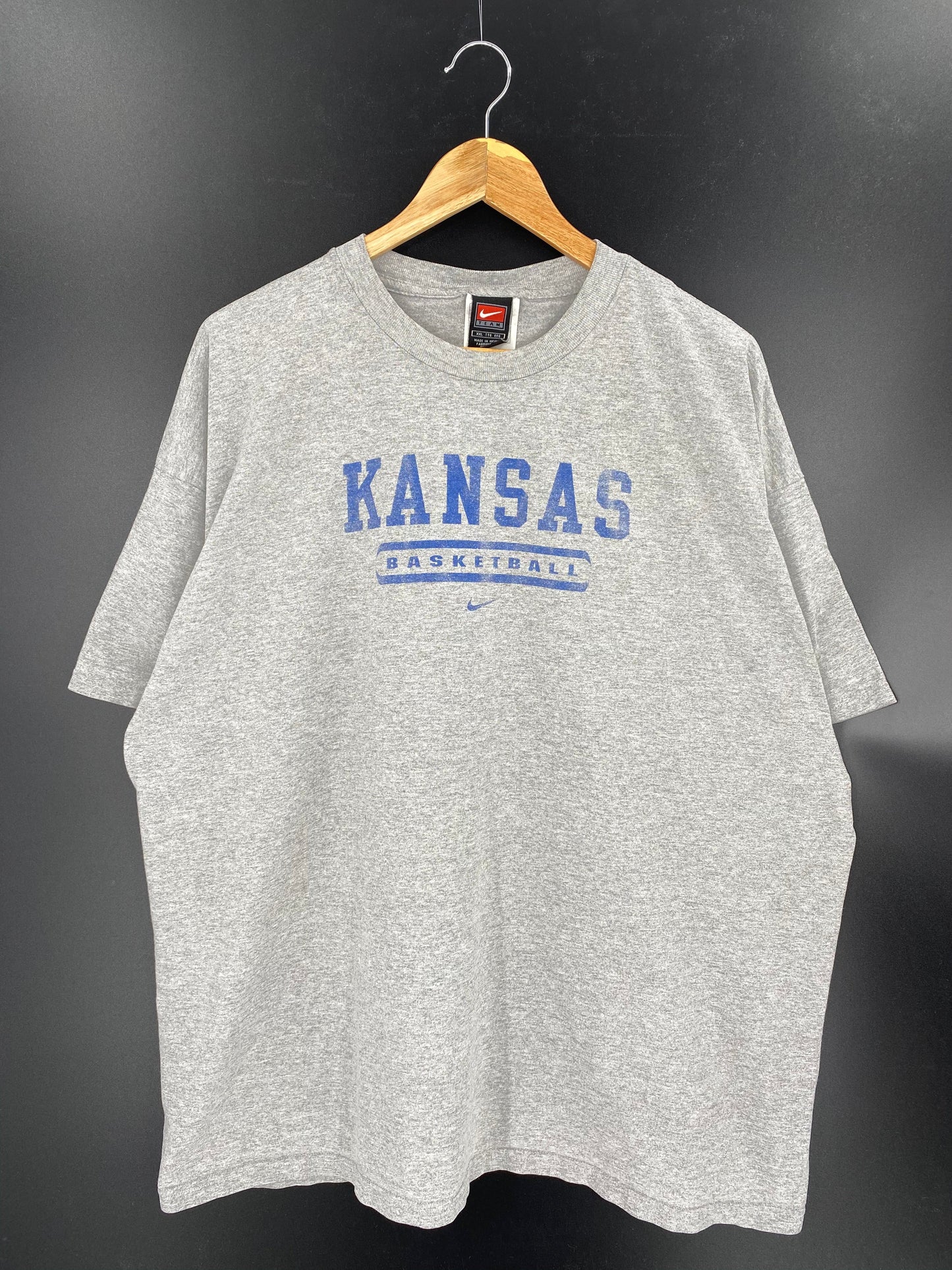 90’s NIKE KANSAS BASKETBALL Size XXL Vintage College T-shirt / K7996