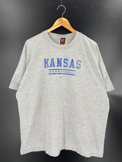 90’s NIKE KANSAS BASKETBALL Size XXL Vintage College T-shirt / K7996