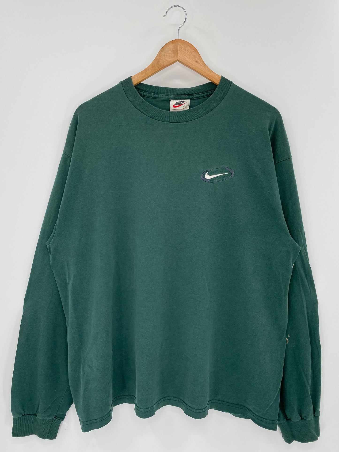 90’s NIKE MINI SWOOSH Made in USA Size L Vintage  Long sleeve T-shirt /9587