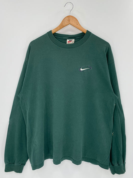 90’s NIKE MINI SWOOSH Made in USA Size L Vintage  Long sleeve T-shirt /9587