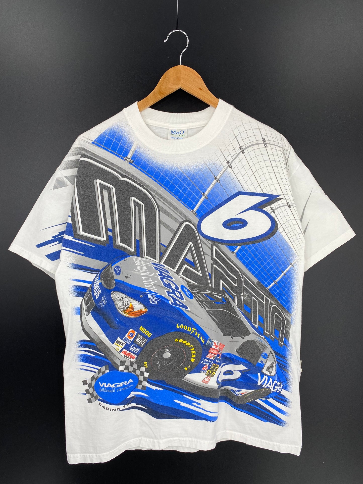 Vintage NASCAR MARTIN Size L Racing T-Shirt / K249