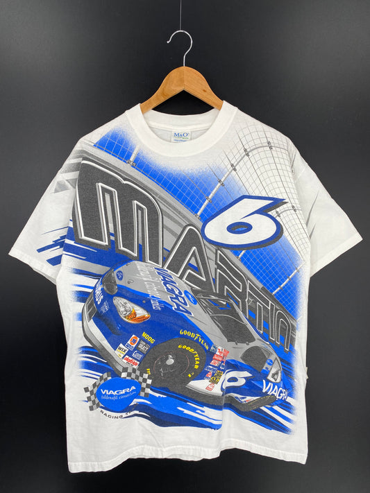 Vintage NASCAR MARTIN Size L Racing T-Shirt / K249